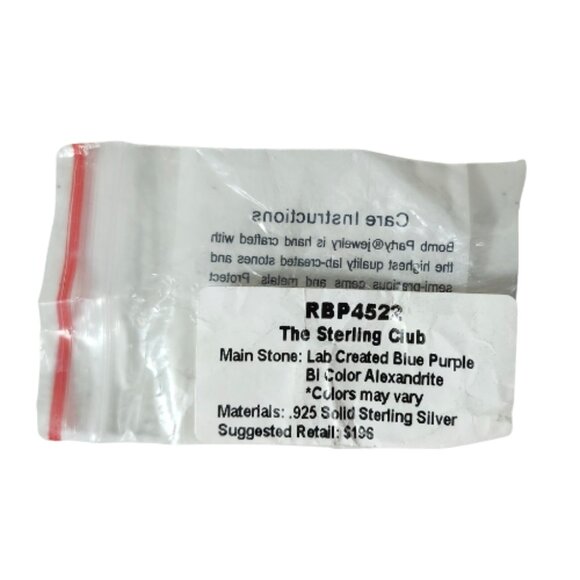 BP STERLING CLUB LAB CREATED BI COLOR BLUE/PURPLE ALEXANDRITE RING (Size 7) - Picture 6 of 7